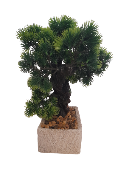 Bonsai pin decorativ artificial in ghiveci ceramica [2]