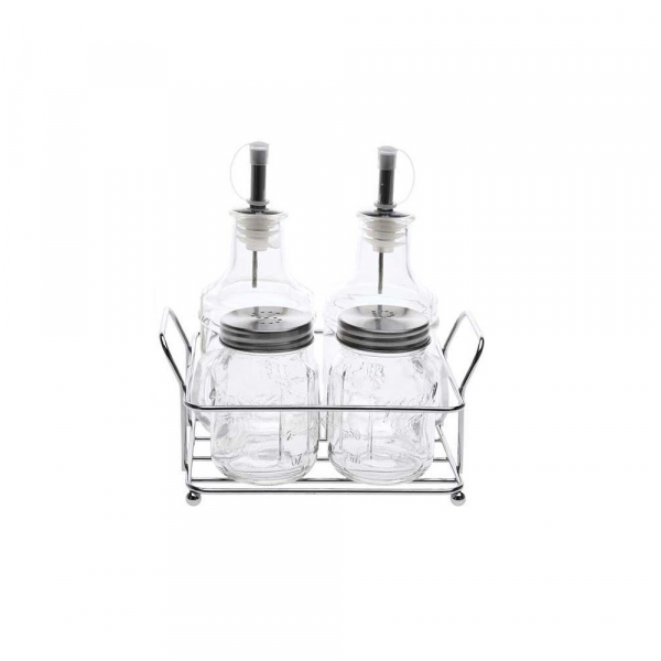 Oliviera 5 piese format din 2 sticle pentru ulei si otet cu picurator 6.5x16.8cm [2]