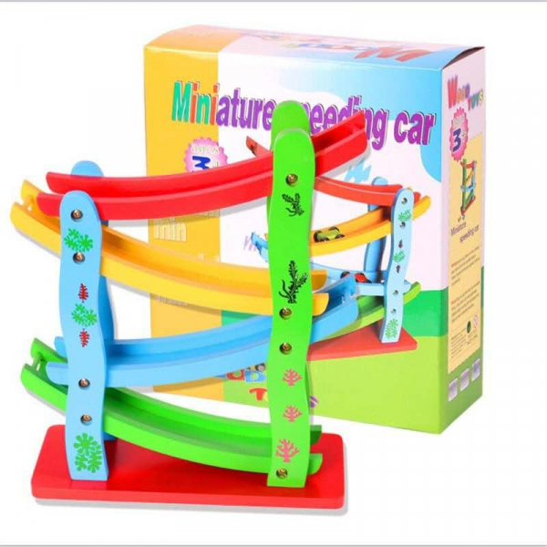 Rampa circuit din lemn cu 4 masinute [3]