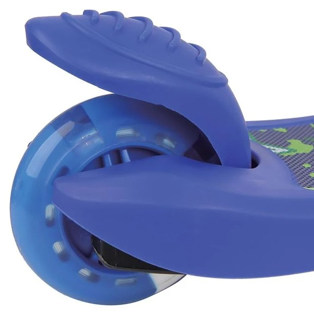 Trotineta albastra cu 3 roti illuminate lumina cu LED [3]