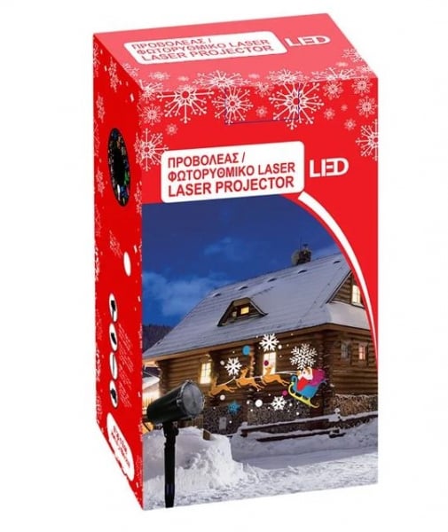 Proiector fotoritmic cu laser si design Mos Craciun [4]