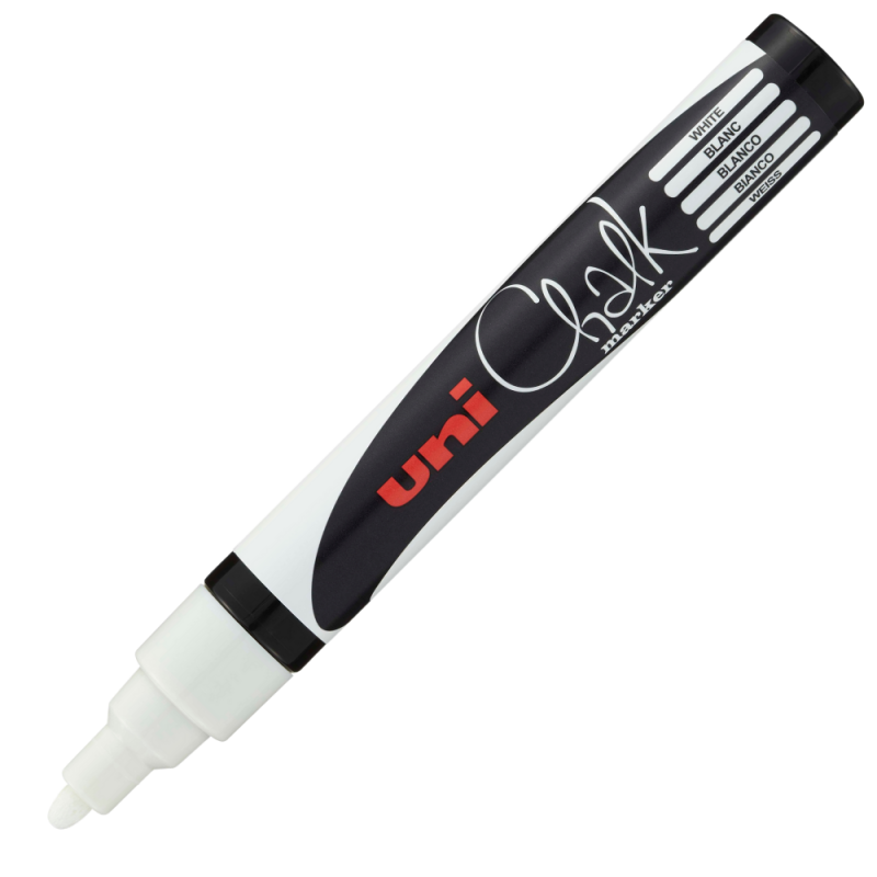 Marker creta lichida 1.8-2.5mm,varf rotund,alb [2]