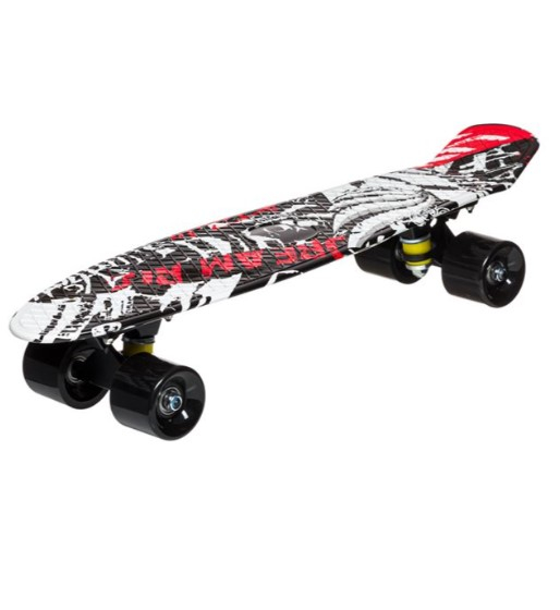 Skateboard pentru copii, cadru din aluminiu,negru,56x14 cm