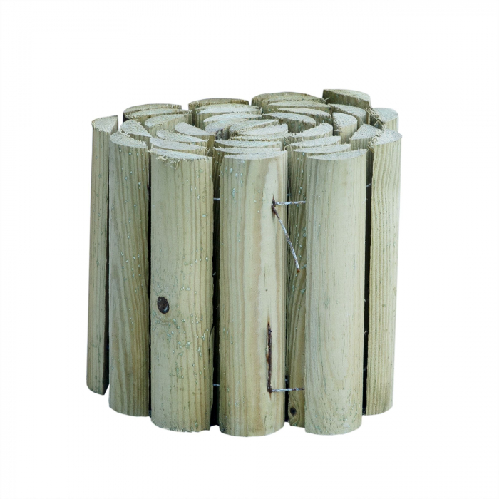 Bordura lemn pin, 1800 x 16 x 200 mm, lemn natur