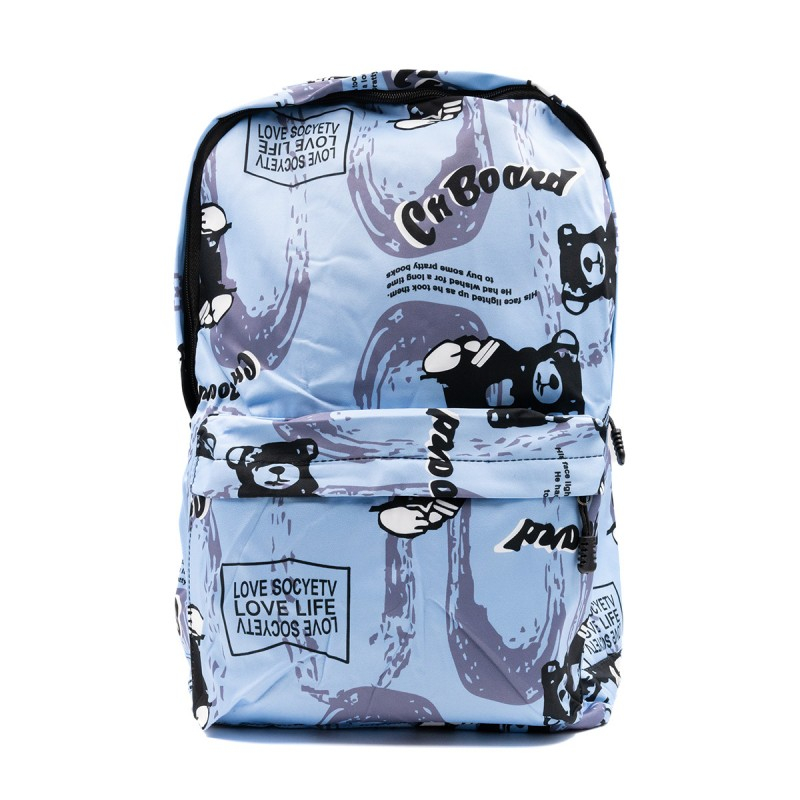 Ghiozdan pentru scoala model Ursulet,1 compartiment,3 buunare,textil,diverse culori,32x14x42 cm [2]