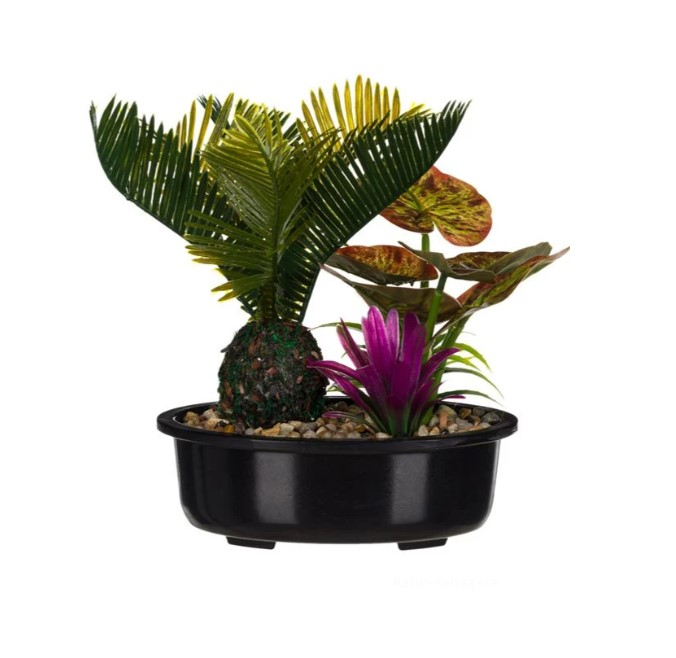 Plante exotice decorative in ghiveci, plastic, 23 cm