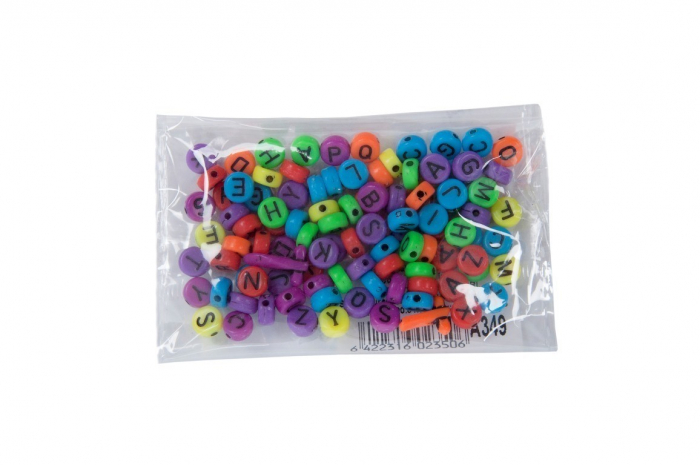 Margele alfabet din plastic pentru activitati lucru manual,60 bucati set