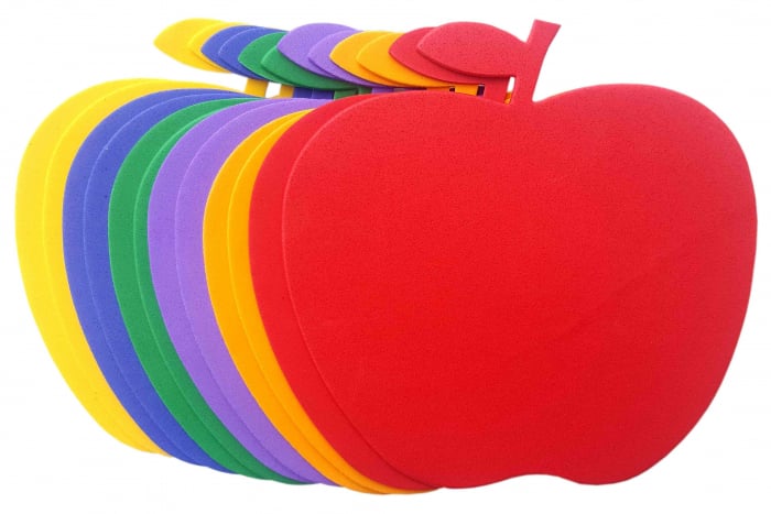 Accesorii creatie hartie gumata,mar,multicolor,14x15,1mm,12 bucati set
