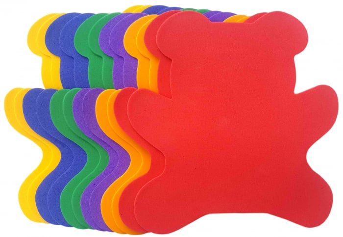 Accesorii creatie hartie gumata,urs,multicolor,14x15,1mm,12 bucati set