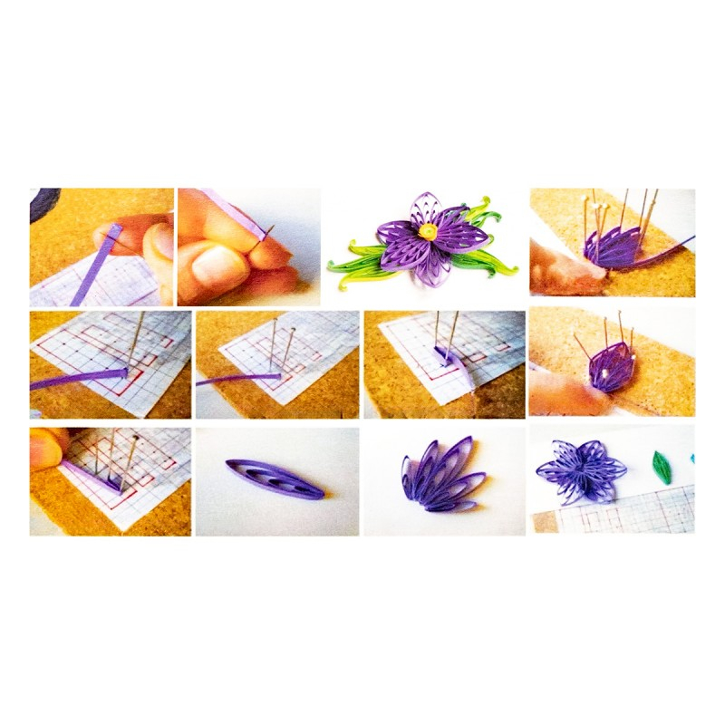 Accesorii creatie hartie Quilling,10x500mm+ac, diverse culori intense,250 coli [3]