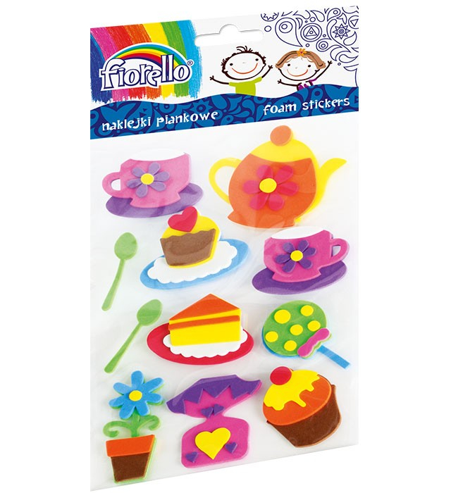 Fiorello Set stickere gumate-11 prajituri,multicolor,o29-60mm