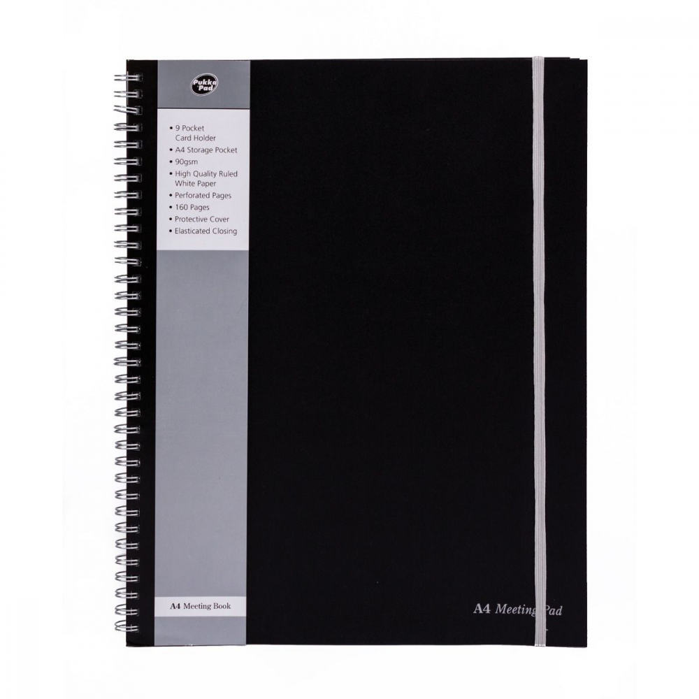Agenda Pukka Pad A4, 160 Pagini, Hartie 90g, Coperta Dura, Cu Harta, Suport Carduri si Separator Tip Plic