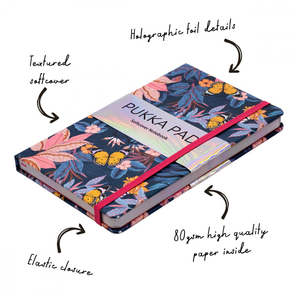 Agenda Pukka Pad Bloom A5, 192 Pagini Dictando, Hârtie 80g, Copertă Cartonată, 13x21 cm [3]
