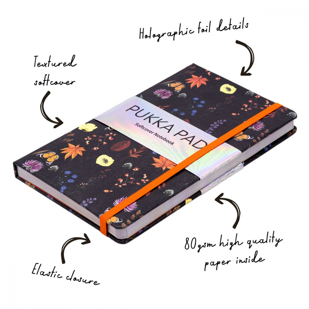 Agenda Pukka Pad Bloom A5, 192 File Dictando, Hârtie 80g, Copertă Cartonată, 13x21 cm [2]
