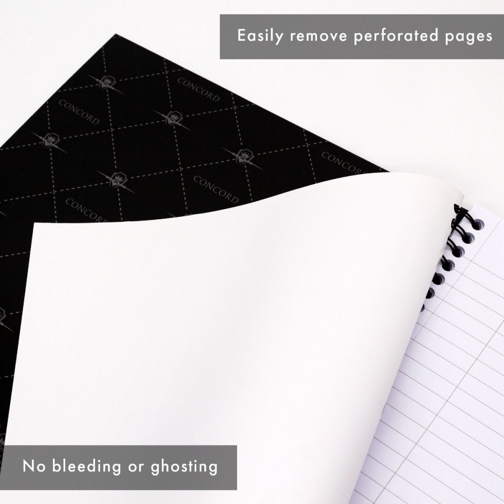 Agenda Pukka Pad Concord A5 cu spirala, 140 pagini, hartie Premium 100 gsm, cu microperforatii, negru [4]