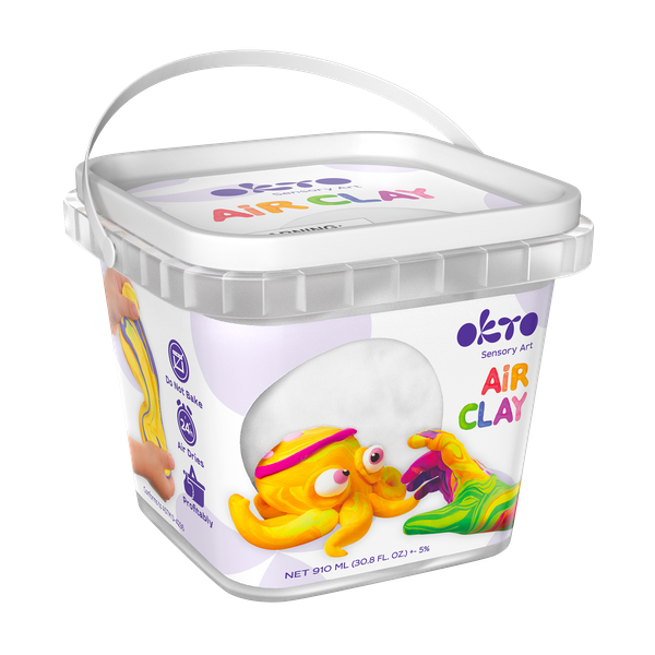 Air Clay pentru modelaj, 200g, Okto - Alb [2]