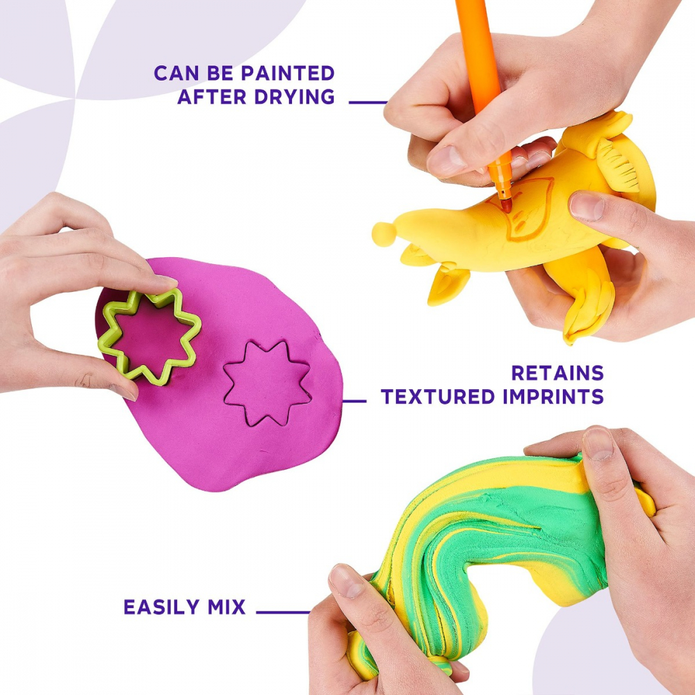 Air Clay pentru modelaj, 200g, Okto - Mov [4]