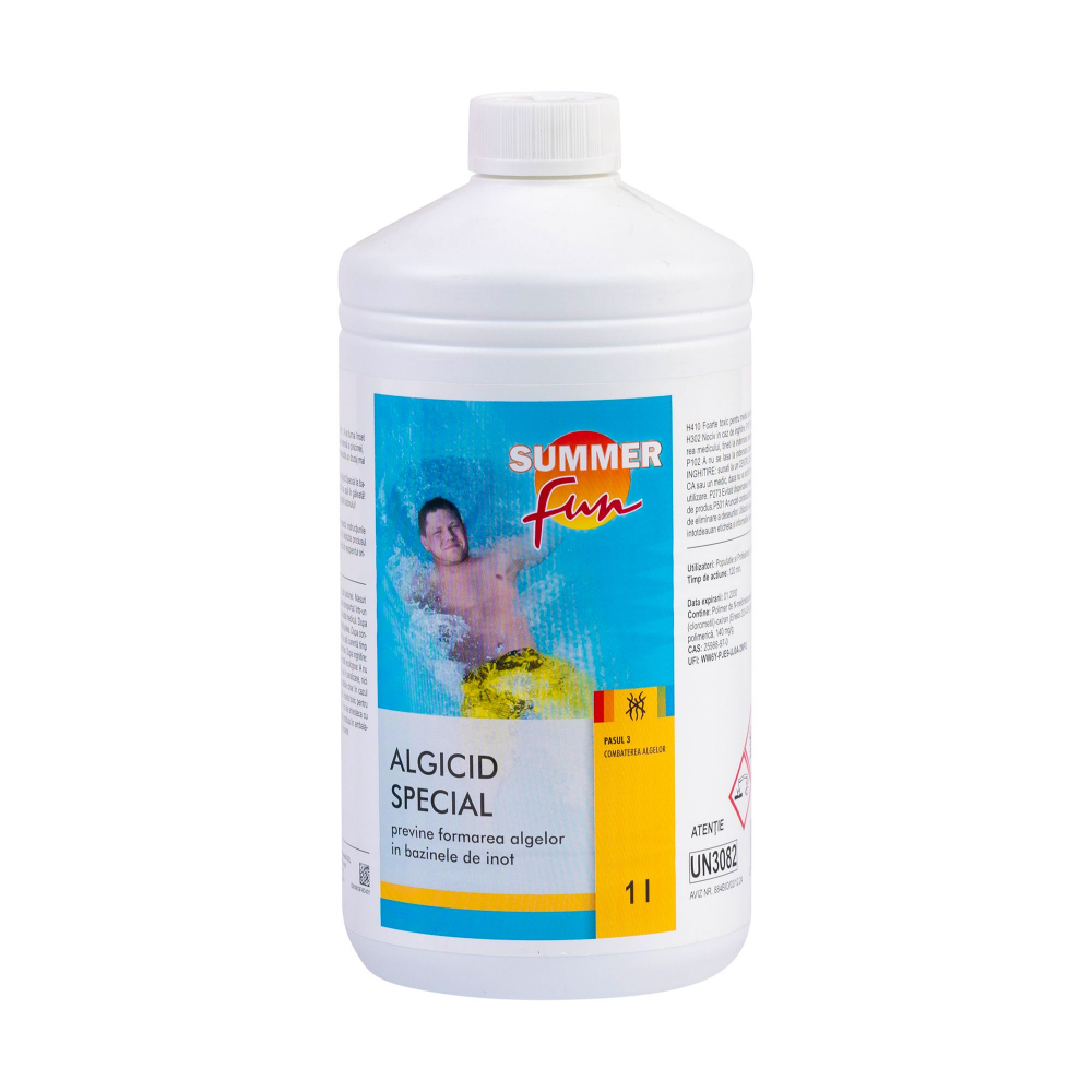 Algicid special pentru prevenirea si eliminarea algelor din bazinele de inot, 1 litru