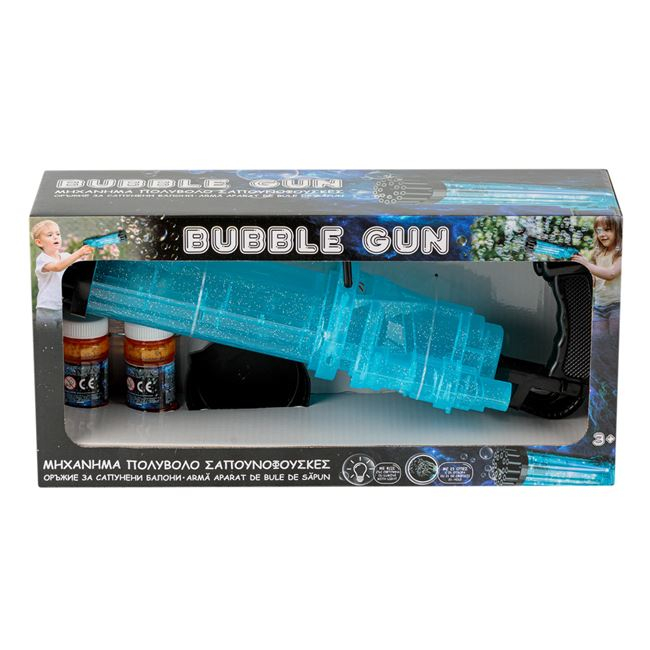 Aparat de Facut Baloane cu Lumini și Soluție, 21 Găuri, Albastru, Bubble Power Gun Fun [3]