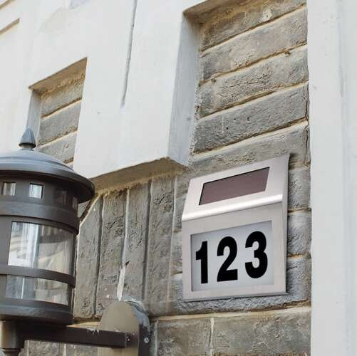 Aplica solara cu led pentru iluminarea numarului de la casa,20x18 cm [8]