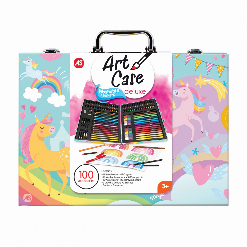 ART CASE SET DE DESEN DELUXE CU 100 DE ACCESORII UNICORN [1]