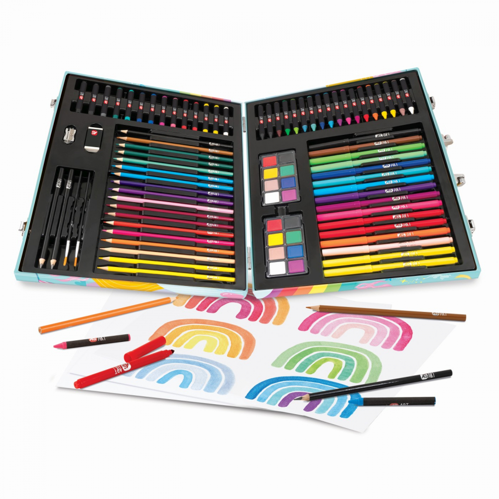 ART CASE SET DE DESEN DELUXE CU 100 DE ACCESORII UNICORN [2]