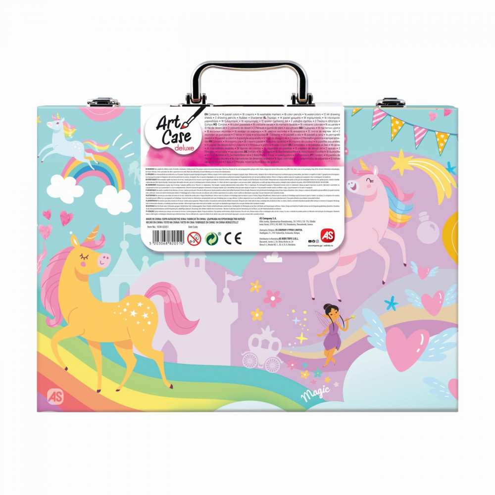 ART CASE SET DE DESEN DELUXE CU 100 DE ACCESORII UNICORN [8]