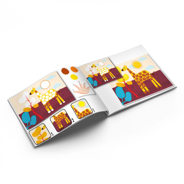 Set de pictura cu degetele -primele mele creatii cu carticica 20 pagini si accesorii incluse [6]
