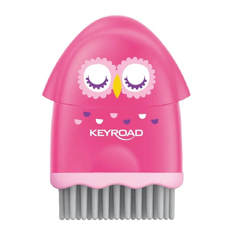 Ascutitoare simpla Keyroad, 1 orificiu, plastic, cu radiera, cu rezervor, cu periuta. diverse culori [4]