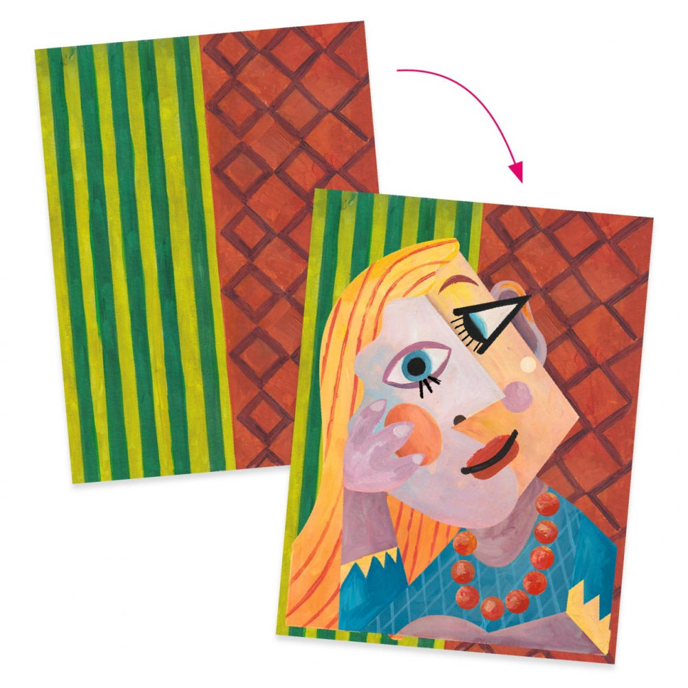 Atelier creativ Cap patrat Inspired by Picasso, Djeco [3]