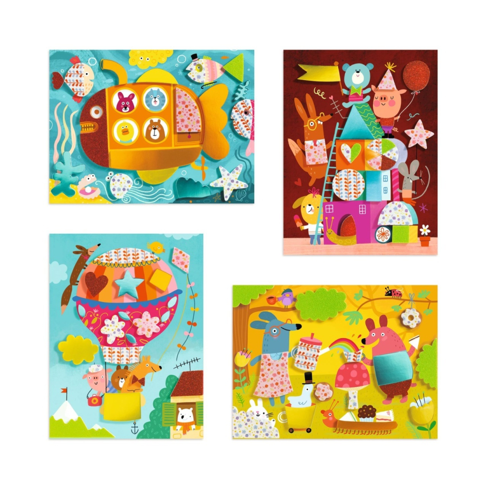 Atelier creativ Colaj cu spumă autoadeziva, Djeco [3]