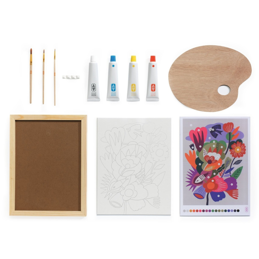 Atelier creativ de pictura pentru adulti Flori, Djeco [4]