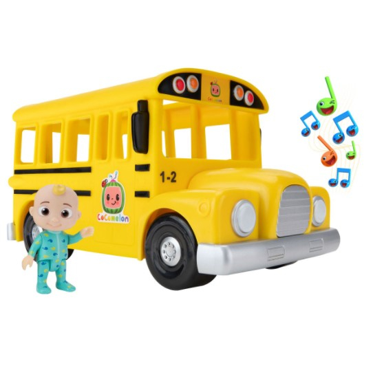Autobuz Școlar Cocomelon cu Sunet și Figurină JJ [3]