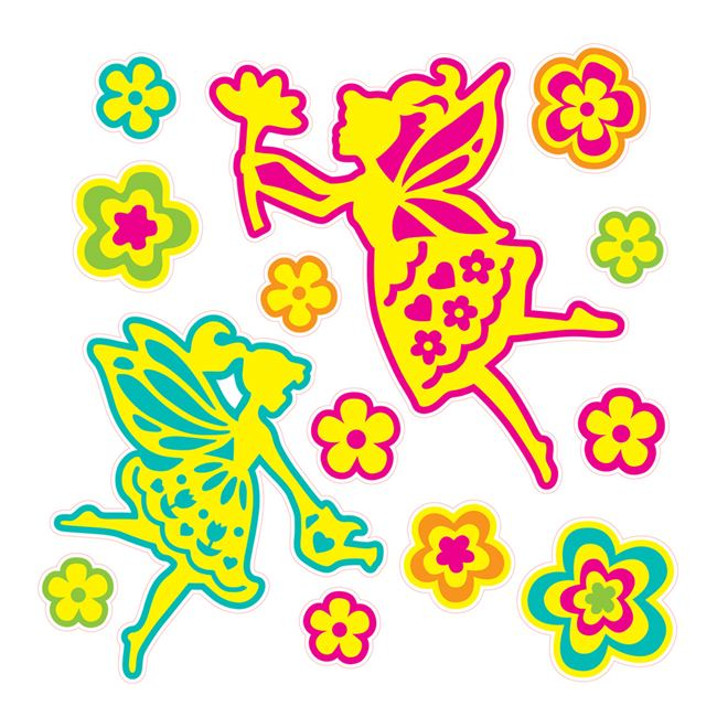 Autocolant fosforescent pentru perete, Design Printese cu floricele [2]