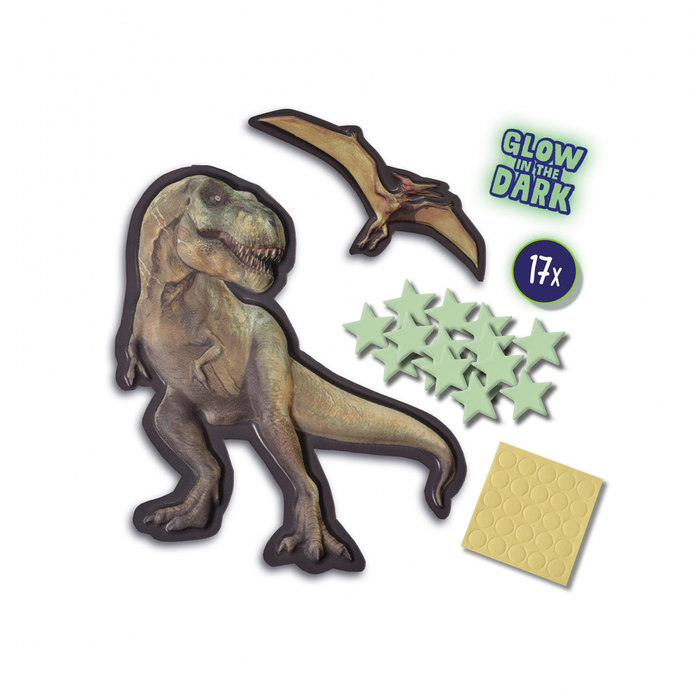 Autocolante pentru perete -Lumea lui T-rex mega stralucitoare [2]