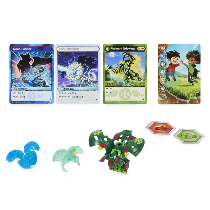 Bakugan Platinum Powerup S4 - Griswing Nano Shadow și Nano Lancer [2]