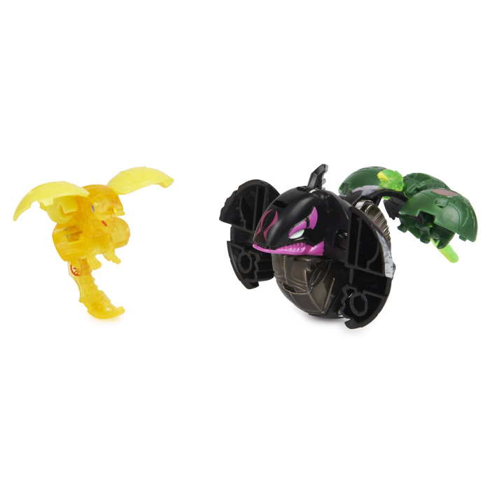 Bakugan Platinum Powerup S4 Warrior Whale Nano Fury și Nano Sledge [5]