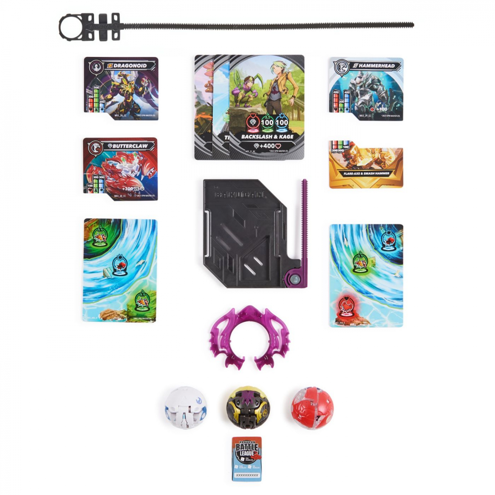 BAKUGAN STARTER PACK DRAGONOID TITANIUM HAMMERHEAD BUTTERCLAW [2]