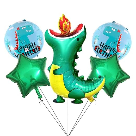 Baloane petrecere BabyShower, model Dinozaur,5 piese