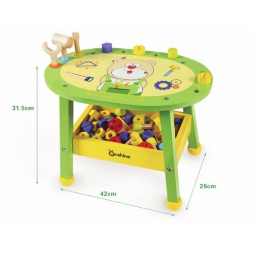 Banc de lucru din lemn cu 62 piese [2]