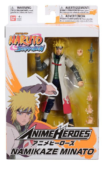 BANDAI FIGURINA ANIME HEROES NARUTO SHIPPUDEN NAMIKAZE MINATO 17CM