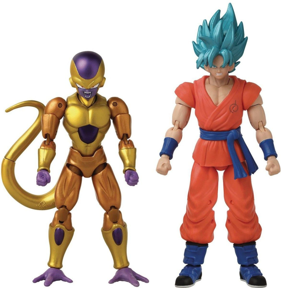BANDAI SET 2 FIGURINE DRAGON BALL DRAGON STARS BATTLE PACK GOLDEN FRIEZA SI SUPER SAIYAN BLUE GOKU [5]