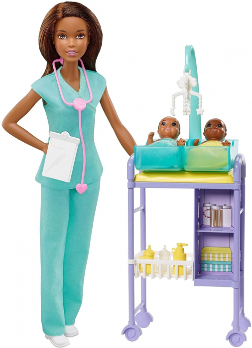 Barbie Cariere Set cu Papusa Doctor Pediatru  [2]