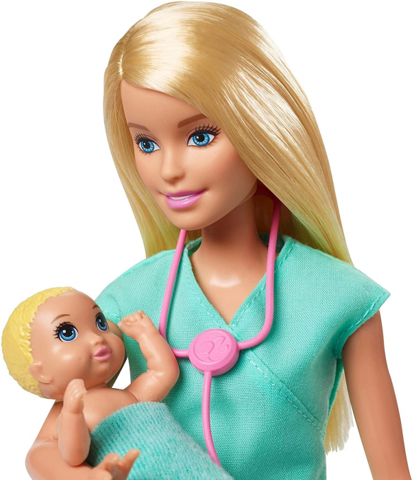 Barbie Cariere Set cu Papusa Doctor Pediatru  [3]
