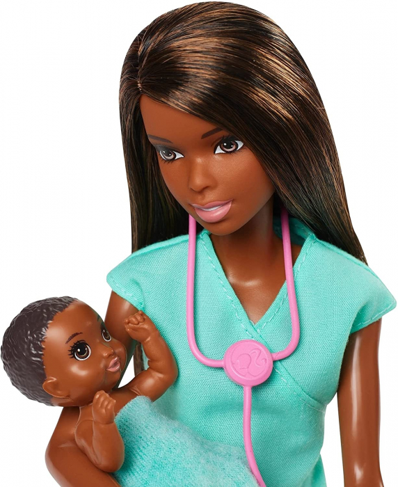 Barbie Cariere Set cu Papusa Doctor Pediatru  [7]