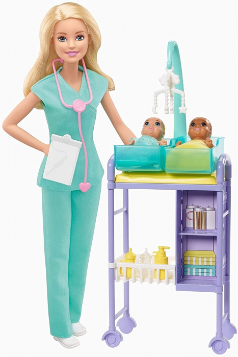 Barbie Cariere Set cu Papusa Doctor Pediatru  [2]