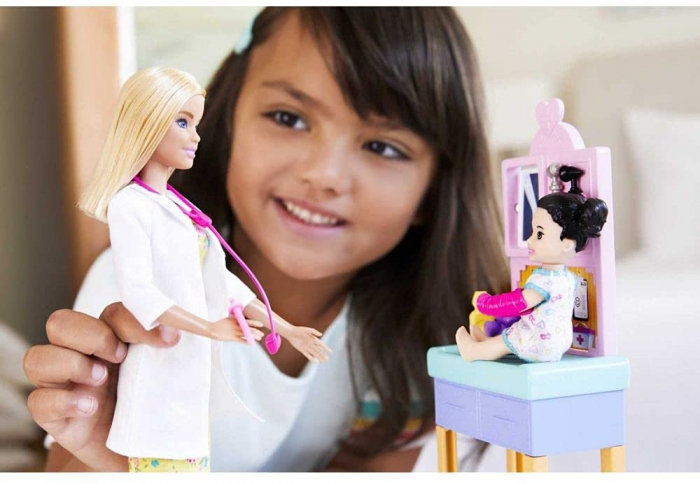 Barbie Cariere Set cu Papusa Doctor Pediatru Blondă [3]