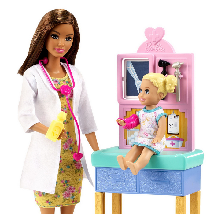 Barbie Cariere Set cu Papusa Doctor Pediatru Șatenă [6]