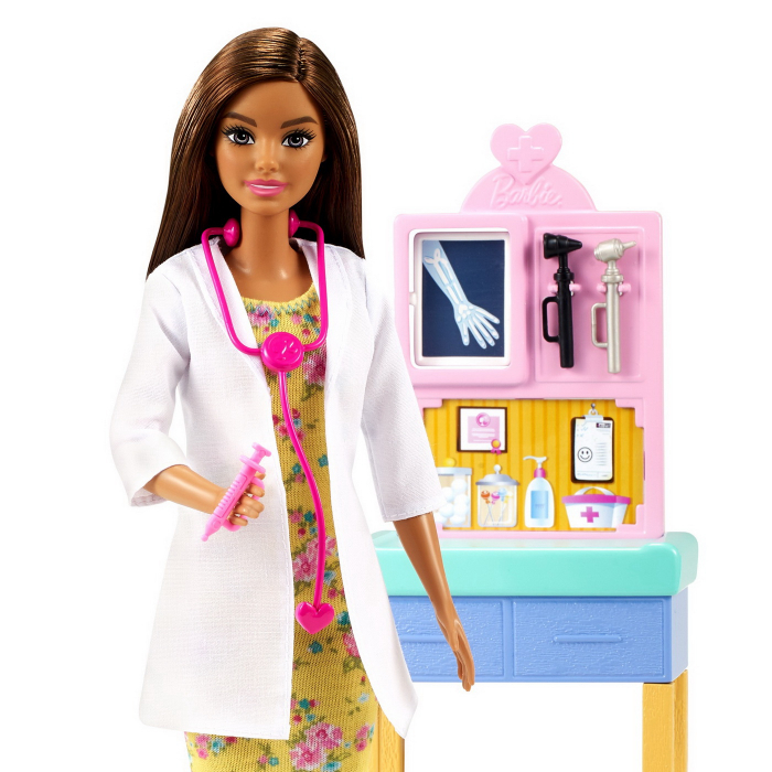 Barbie Cariere Set cu Papusa Doctor Pediatru Șatenă [5]