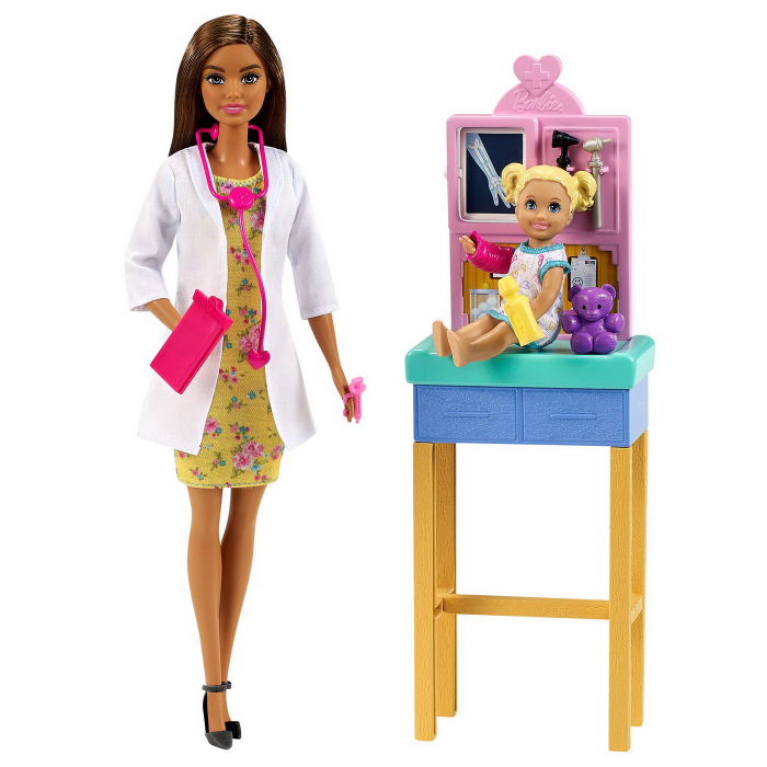 Barbie Cariere Set cu Papusa Doctor Pediatru Șatenă [2]